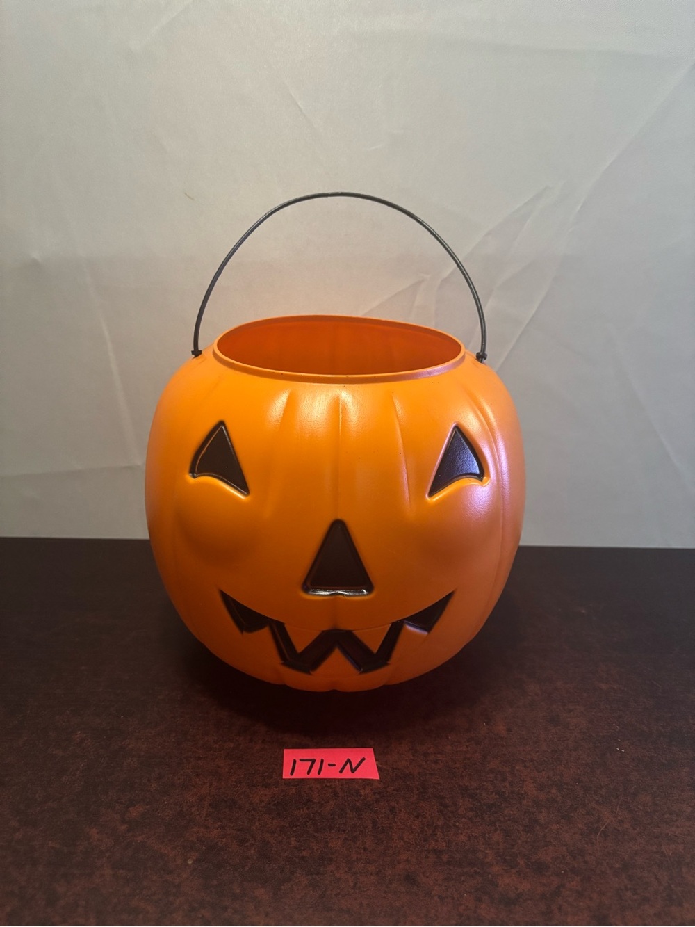 Festive Orange Jack-O'-Lantern Trick-or-Treat Bucket